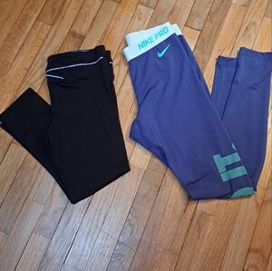 Two for One Athletic Tights, Bottoms. 90 Degree and Nike.